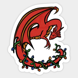 Christmas Dragon Sticker